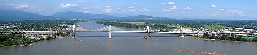 Golden Ears Bridge - Aerial Panorama